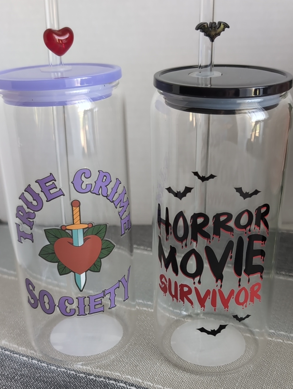 Tumbler S/2 True Crime Society & Horror Movie Survivor Glass